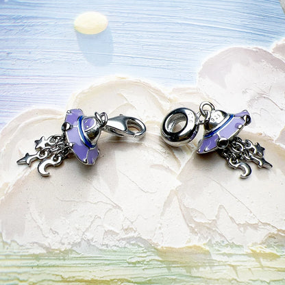 Mode heißen UFO Anhänger baumeln Charme für Frauen Männer neue Sterling Silber niedlichen Geschenk