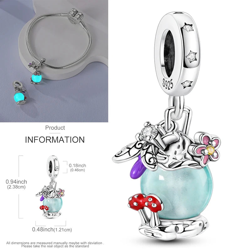 Charms aus 925er-Sterlingsilber, bunt, Sonnenblume, Hund, Jungen, Geschenkartikel, Schmetterling, Flugzeug, Erde, passend für Original-Anhänger, Schmuck, Make-up