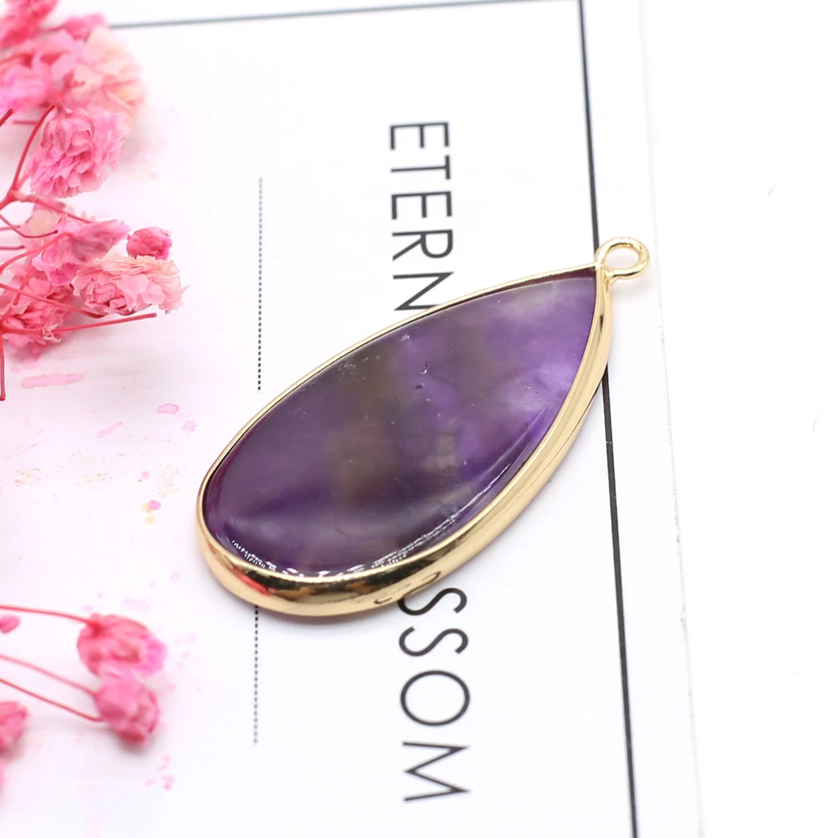 Natürliche Amethysten Anhänger Charms Natürliche Lila Quarz Kristall Stecker Für Heilung Pendel Schmuck Ohrring Halskette Herstellung