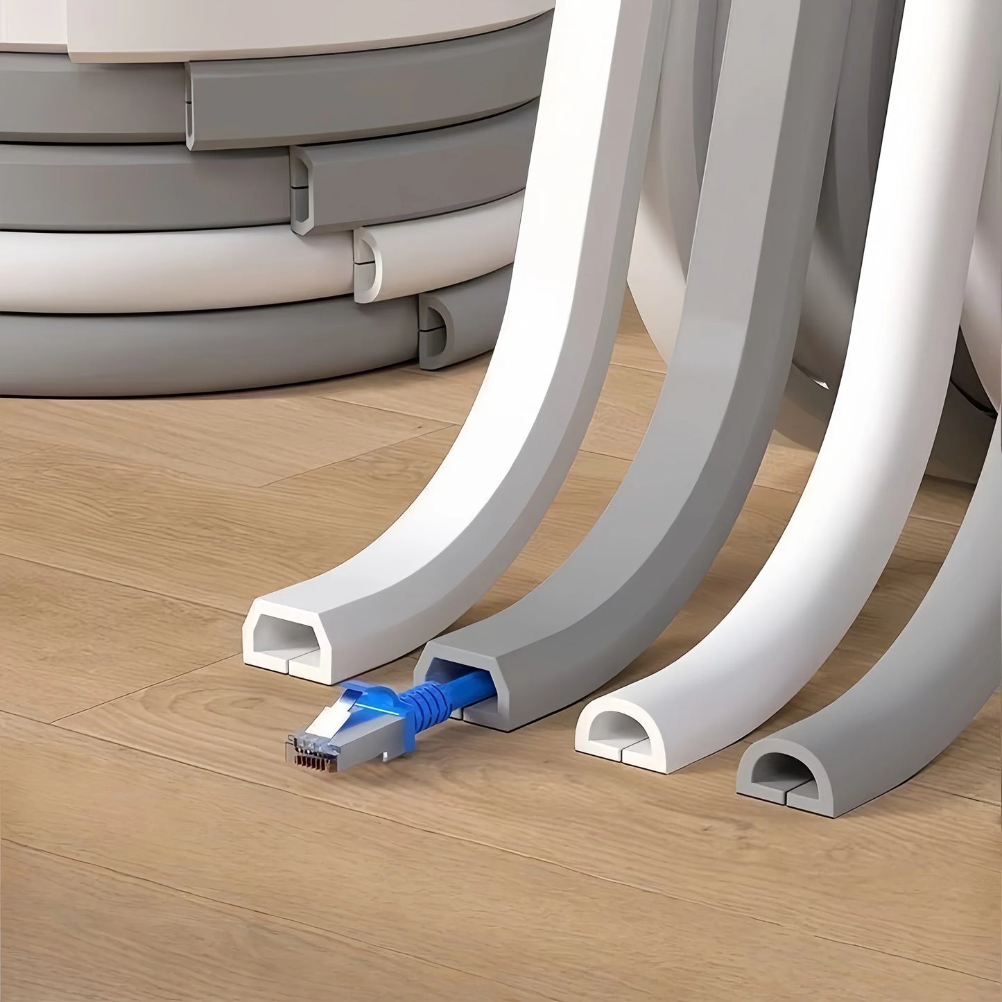 1 x 1/3 m selbstklebender PVC-Kabelmanagementstreifen, dekorativer Drahtschutzstreifen, geeignet zum Abdecken von Drähten an Wänden und Böden