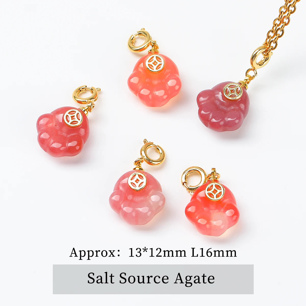 1 Stück Naturstein Salzquelle Achat geschnitzt Cartoon Katze Anhänger niedliche Charms für Schmuckherstellung DIY Armband Halskette Zubehör