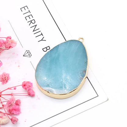 Multishape Natürliche Amazonites Anhänger Charms Natürliche Blaue Stein Stecker für Die DIY Jewerly Halskette Armband Zubehör