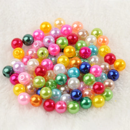 4mm 6mm 8mm 10mm Runde Imitation Perle Perlen Bunte Lose Kunststoff Acryl Spacer Perlen Für schmuck Machen Diy Armband Halskette
