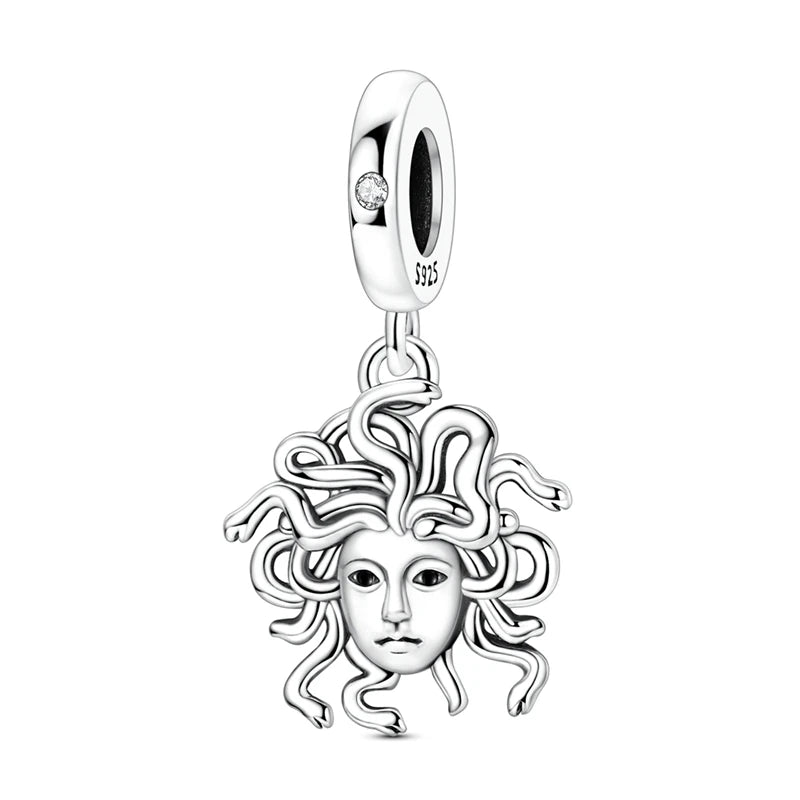 Geheimnisvoller Charm-Anhänger aus 925er-Sterlingsilber mit Hexen- und Tarotkarten-Spielkarten, passend für DIY-Armbänder, Halsketten, die als Glücksgeschenk wünscht