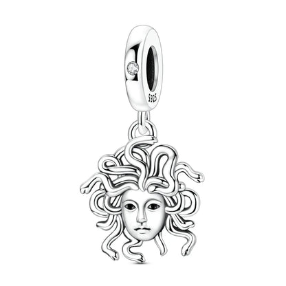 Geheimnisvoller Charm-Anhänger aus 925er-Sterlingsilber mit Hexen- und Tarotkarten-Spielkarten, passend für DIY-Armbänder, Halsketten, die als Glücksgeschenk wünscht