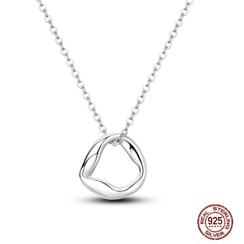 925 Sterling Silber blau Teufel Augen Palme Original Halskette Einhorn überlappen runde funkelnde Anhänger für Frauen Luxus Schmuck Geschenk