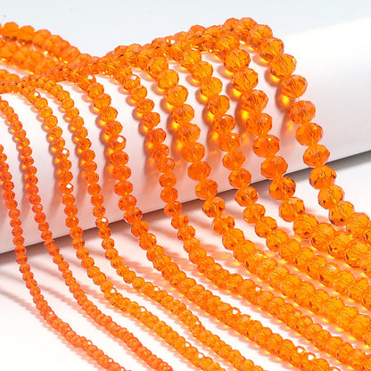 3/4/6/8/10mm Facettierte AB Klar Glas Kristall Rondelle Perlen Bunte Lose Spacer Perlen für Schmuck Machen DIY Armband Halskette