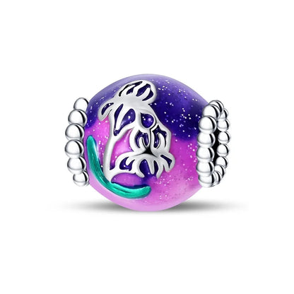 Lila Serie 925 Sterling Silber Maiglöckchen Rose Meerjungfrau Hexenhut Charm Passend für DIY Armband Halskette Charmante Geschenke