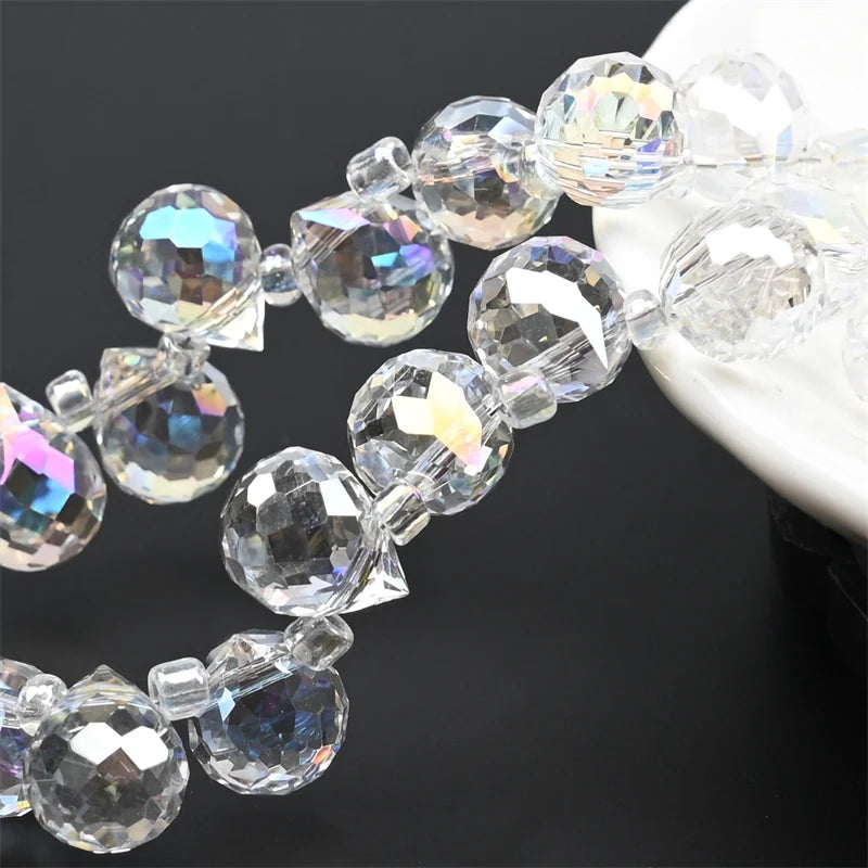 Österreich AB Farbe Kristall Erdbeere Perlen 10*8mm Glänzende Facettierte Glas Perlen für Schmuck Machen DIY Hochzeit Kleid zubehör