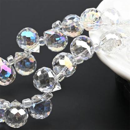 Österreich AB Farbe Kristall Erdbeere Perlen 10*8mm Glänzende Facettierte Glas Perlen für Schmuck Machen DIY Hochzeit Kleid zubehör
