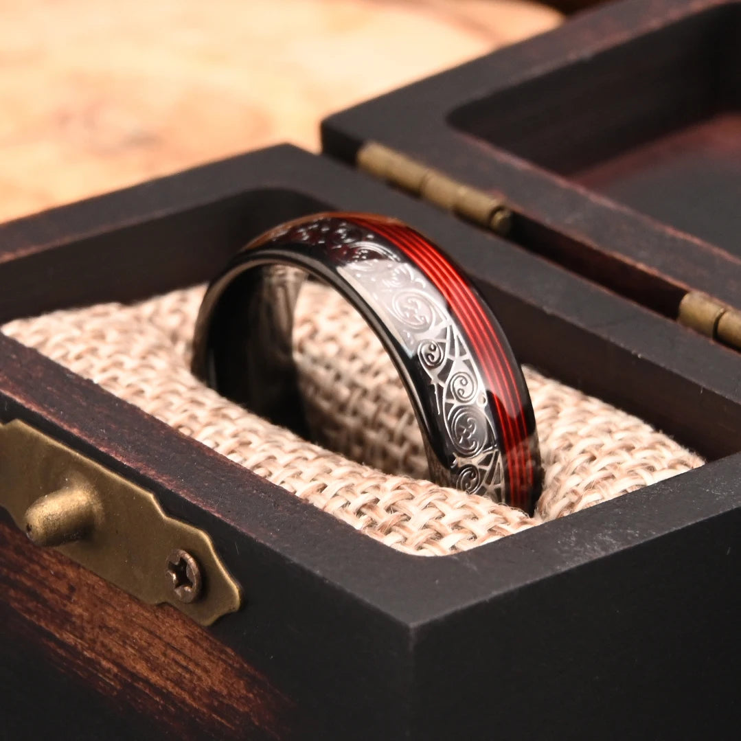 Schwarzer 8 mm Wolframcarbid-Ring für Herren, Ringe, Bague Homme, Pareja de Sundae, Modeschmuck, Eheringe, Verlobungsringe