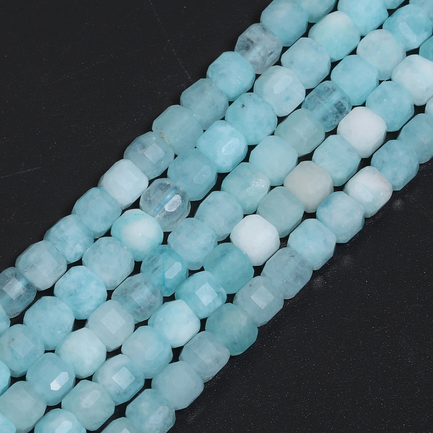 5x5mm AAA Facettierte Würfel Naturstein Blau Angelite Perlen Quadratische Spacer Perlen Für Schmuck Machen DIY Charms armband Zubehör