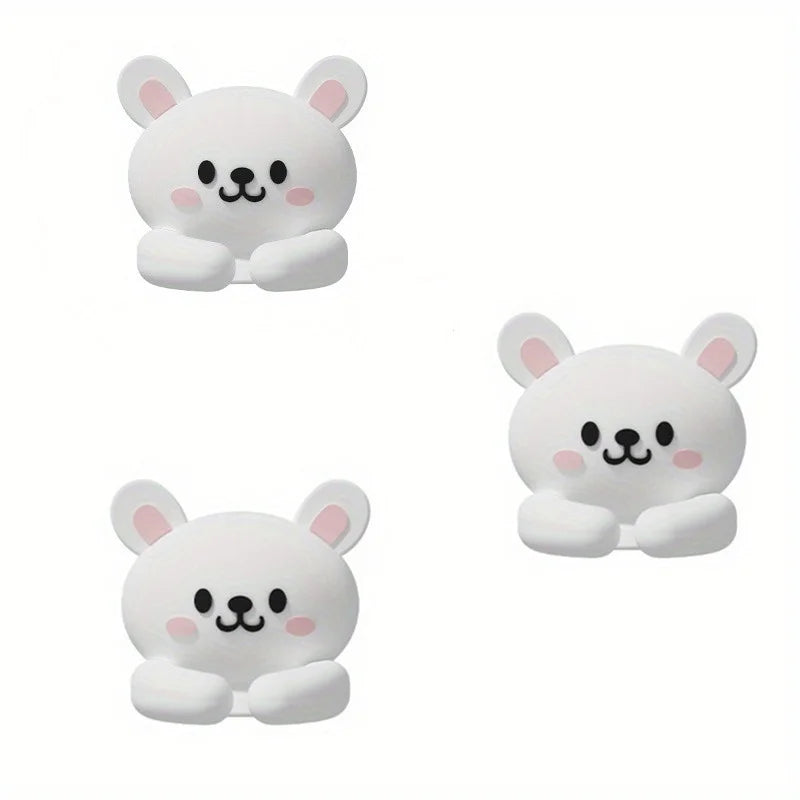 Nette Cartoon Tiere Kabel Clip Wickler Organizer Runde Ladegerät Kabel Clips Schreibtisch Ordentlich Management Draht Kleber Halter Klemme Büro