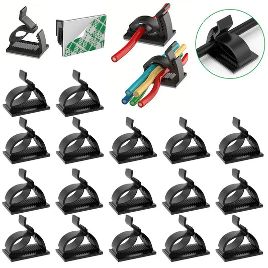 25 stücke Einstellbare Kabel Clips Kabel Halter Mehrzweck Haken Dekoration Clip Für TV PC Ethernet Unter Schreibtisch Wand Hause büro Auto