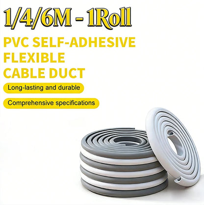 1 Rolle langer, selbstklebender Kabelschutz, Kabelabdeckung für Kabel an Wänden, Böden, aus PVC-Material, einfache Installation