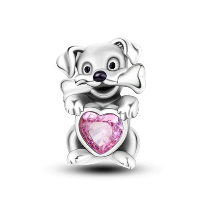 Neue 2025 925 Sterling Silber Charms Perlen Liebe Herz Rosa Original Charm Anhänger Fit Charm Armbänder DIY Schmuck Geburtstag Geschenk