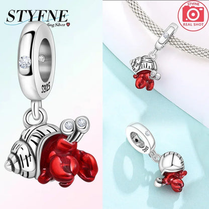 Heißer Verkauf 925 Sterling Silber Ozean Welt Serie Meeresschildkröte Seestern Kleine Krabbe Krake Charms Bead Fit 925 Armband DIY Schmuck