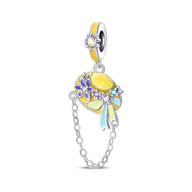 Funkelnde blaue Seestern-Perlen und Seepferdchen aus 925er-Sterlingsilber, passend für Schlangenarmband, Boutique-Halskette, Gold-Anhänger, Geschenk