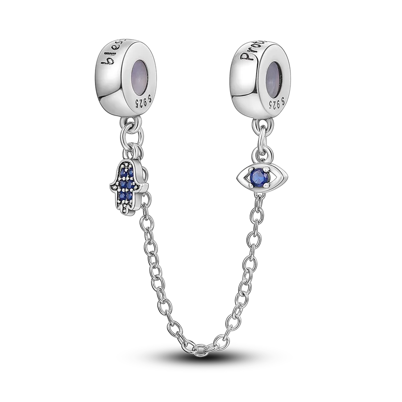 Silberverschluss, 925er-Sterlingsilber, CZ-Pflaster-Clip-Charms, Gänseblümchen-Perlen, Stopper, Sicherheitskette, passend für Original-Armreif, Schmuck-Clip