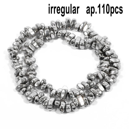 Großhandel AAA Rhodium Hämatit Perlen Charms Herz Stern Rohr Facettierte Runde Unregelmäßige Geometrische Form Perlen Für Schmuck Machen