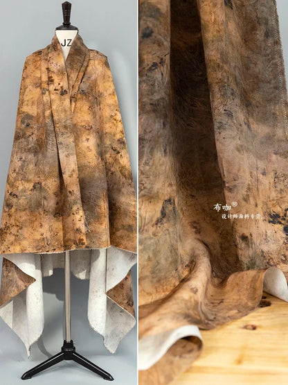 Pflanze Krawatte gefärbt Leinen Stoff Rock Mantel Hanfu Kleidung Modedesigner für DIY Nähmaterialien Großhandel Stoff pro Meter