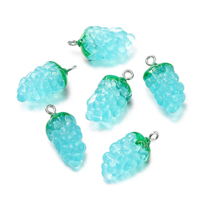 10pcs 12x23mm Trauben harz Charms Anhänger für Ohrringe Halskette Schlüssel bund Charms DIY Schmuck herstellung Zubehör