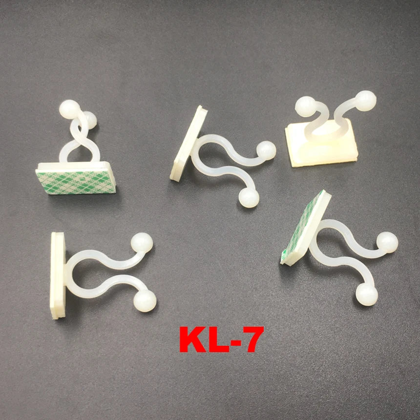 50 Stück KL-7 25 x 13 mm, 25 x 13 weißes Nylon, 3 m, Klebekabelbaum, Verdrahtungskabel, fester Halter, Sitzkleber, Montage, Drehbinder