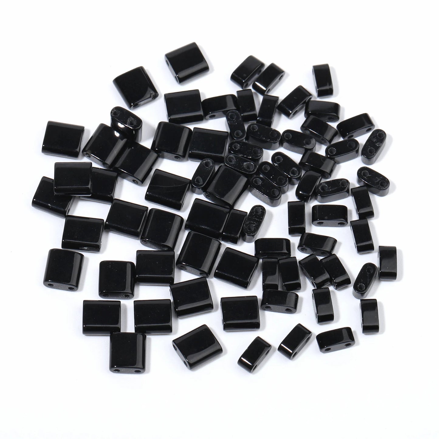 Naturstein Zwei Loch Perlen Doppellöcher Tigerauge Sediment Jaspis Rechteck Perlen für Handarbeit DIY Böhmen Armband Schmuck