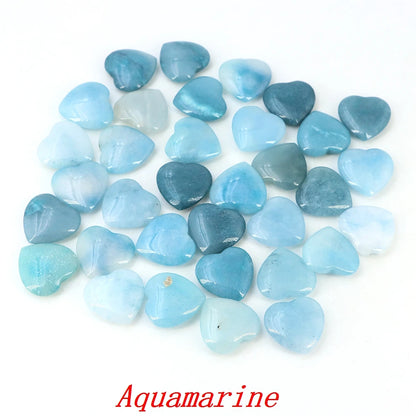 Viele Großhandel Edelstein Herzform LIEBE 20 MM Natürliche Kristall Amethyst Achat Perle Heilung Reiki Naturstein Geschenk Liefert