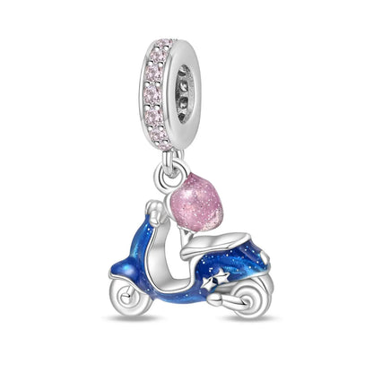 2025 heißer Verkauf Charms Perle 925 Sterling Silber Fahrrad Blume Kinderwagen Anhänger Fit Armreif Armband Halskette DIY Schmuck