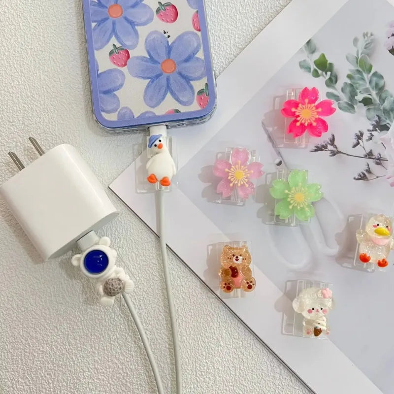 Cartoon Tier Kabel Schutz USB Linie Kopfhörer Kabel Protector Ladegerät Cartoon Daten Linie Protektoren Kabel Organizer