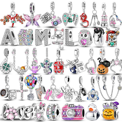 Neu in heißen Verkäufen 925 Sterling Silber Charms Anhänger Perlen passen 925 Original Armbänder für Frauen DIY Geburtstag Schmuck Geschenke