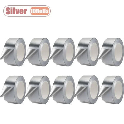 1–10 Stück hochtemperaturbeständiges Aluminiumfolienband, wasserdicht, feuchtigkeitsbeständig, rostfrei, Dichtungsband für Rohrreparatur, Küchenauspuff