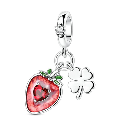 Obst-Charm-Perle aus 925er Silber, Erdbeere, Kirsche, Avocado-Anhänger, passend für Original-Armbänder, DIY-Modeschmuck