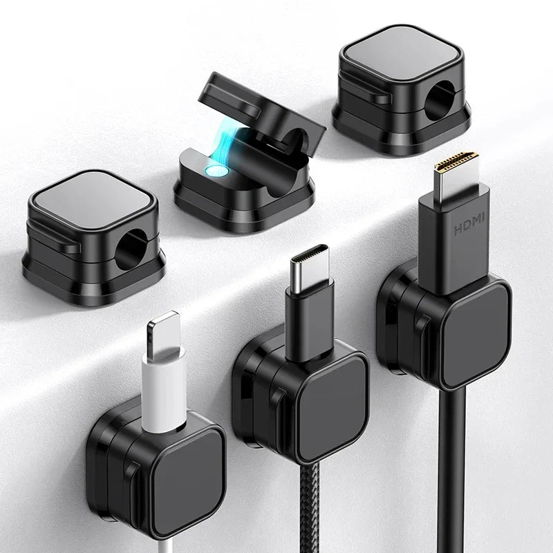 Verstellbarer Kabelhalter unter dem Schreibtisch, Kabelmanagement, Kabelhalter, Kabel-Organizer, Halter, Management, magnetischer Telefonkabel-Clip