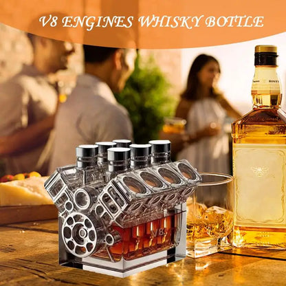 V8 Motoren Form Wein Dekanter Kristall Whisky Dekanter Kreative Alkohol Separator Dekanter Bar Gadgets für Tequila Bourbon Geschenk
