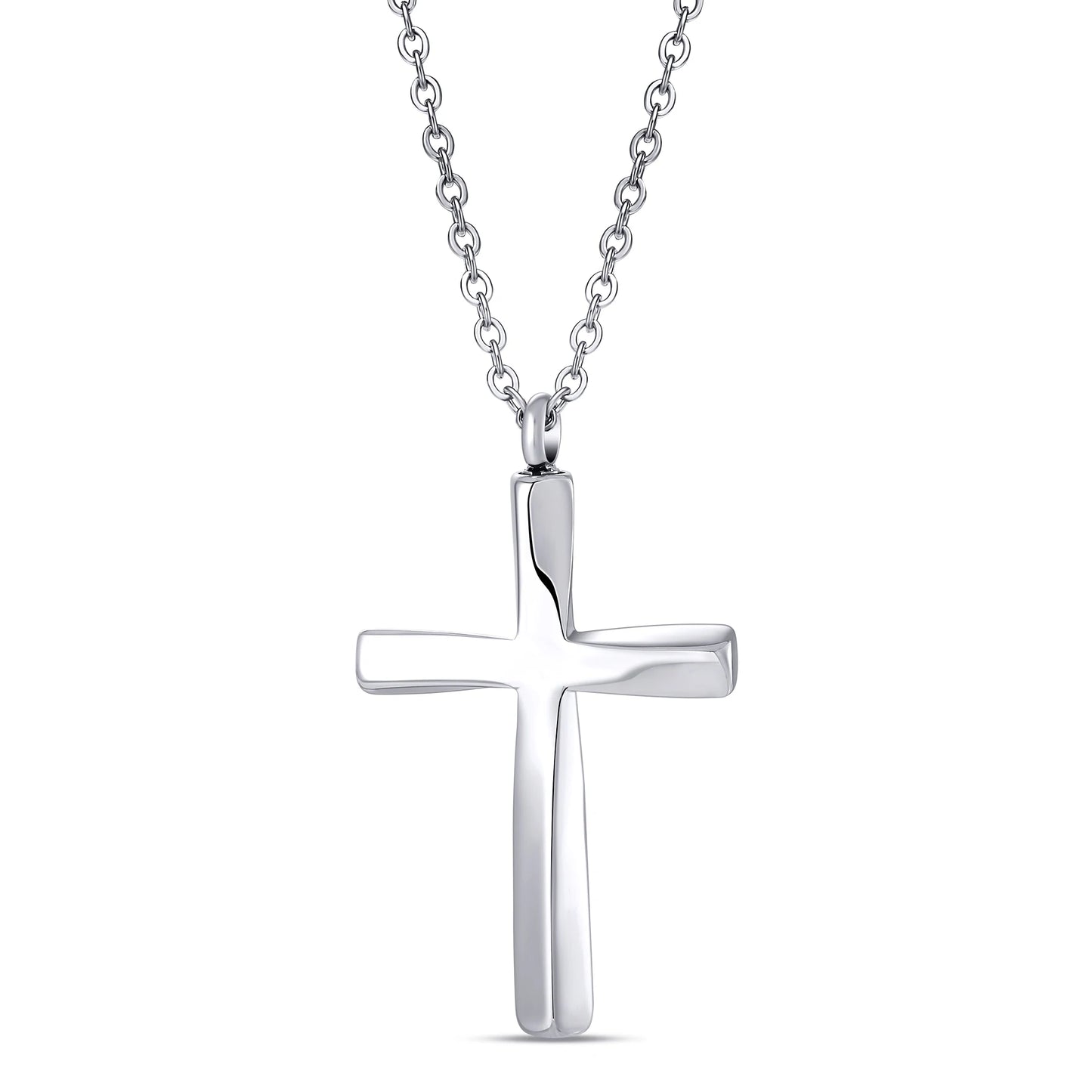 Edelstahl minimalistischen Stil Twist Kreuz Urne Anhänger Halskette Feuerbestattung Memorial Schmuck für Frauen Männer Familie Andenken Geschenk