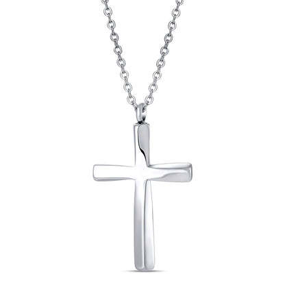 Edelstahl minimalistischen Stil Twist Kreuz Urne Anhänger Halskette Feuerbestattung Memorial Schmuck für Frauen Männer Familie Andenken Geschenk