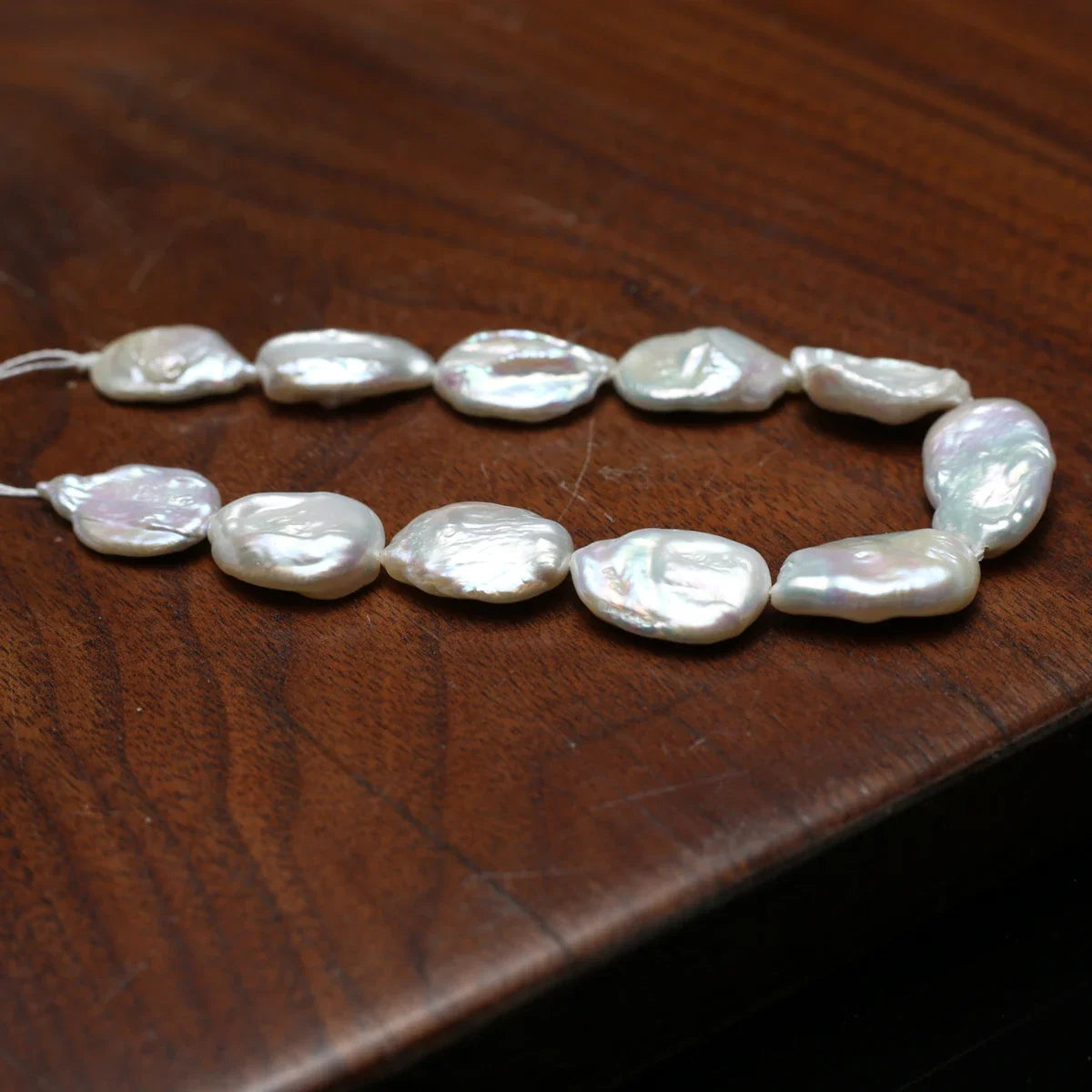 13x18mm4A 18cm Schillernde Natürliche Süßwasser Weiße Perle Barock Lose Seltene Perlen Schmuck Machen DIY Halskette Armband Zubehör