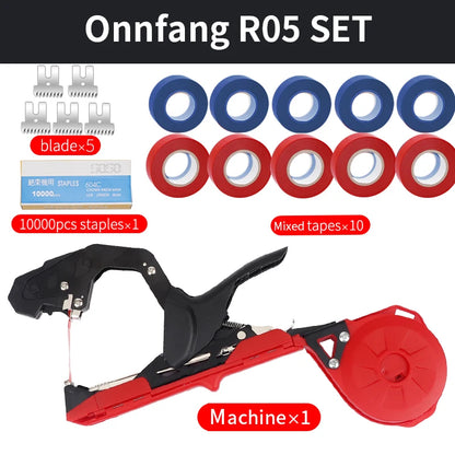 Onnfang Garten-Handbindemaschine, Pflanze, leicht, Gartengeräte, Pflanzenband-Werkzeug für Gemüse, Trauben, Tomaten, Gurken, Garten