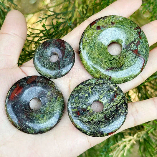 Natürliche Drachen-Blutstein-Steinperlen, Donut-Ring für Ohrringe, Halsketten, Armbänder, Schmuckherstellung, 1 Stück 30 mm/40 mm/50 mm