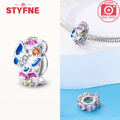 Neue Silber 925 Blaue Libelle Schmetterling Charms Perlen Fit Original Armband für Frauen DIY Edlen Schmuck Zubehör Perlen Geschenke