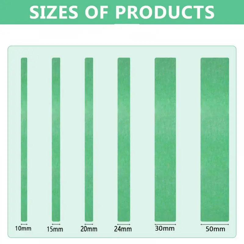 1–5 Rollen professionelles gelbes Abdeckband für die Autolackierung, 2–50 mm breites strukturiertes Papier, keine Rückstände, abreißbar, 18–50 m Länge
