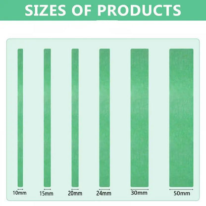 1–5 Rollen professionelles gelbes Abdeckband für die Autolackierung, 2–50 mm breites strukturiertes Papier, keine Rückstände, abreißbar, 18–50 m Länge