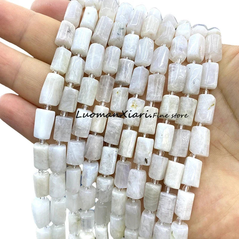 8x12mm Naturstein Grüner Malachit Unregelmäßiger Zylinder Lose Distanzperlen für Schmuckherstellung Diy Armband Charms Zubehör