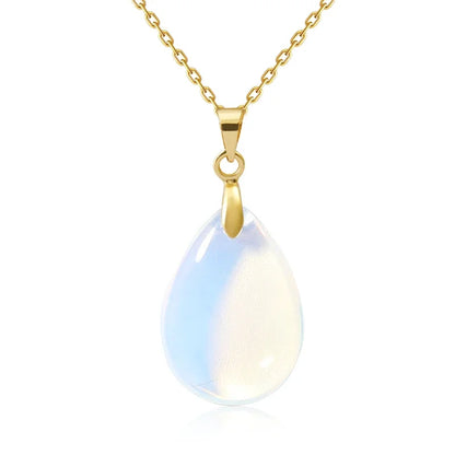 Naturstein Kristall Anhänger Teardrop Mode Halskette für DIY Halskette Ohrringe machen Schmuck Weihnachten Freundschaft Geschenk