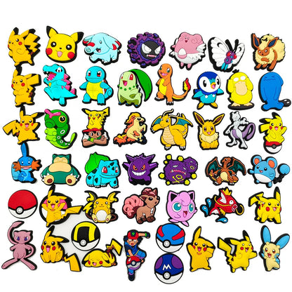 20/27/47 stücke Set Nette Pikachu Charizard Figuren Pokemon Loch Schuhe Charms Diy Schnalle Zubehör Pvc Cartoon Dekoration geschenk