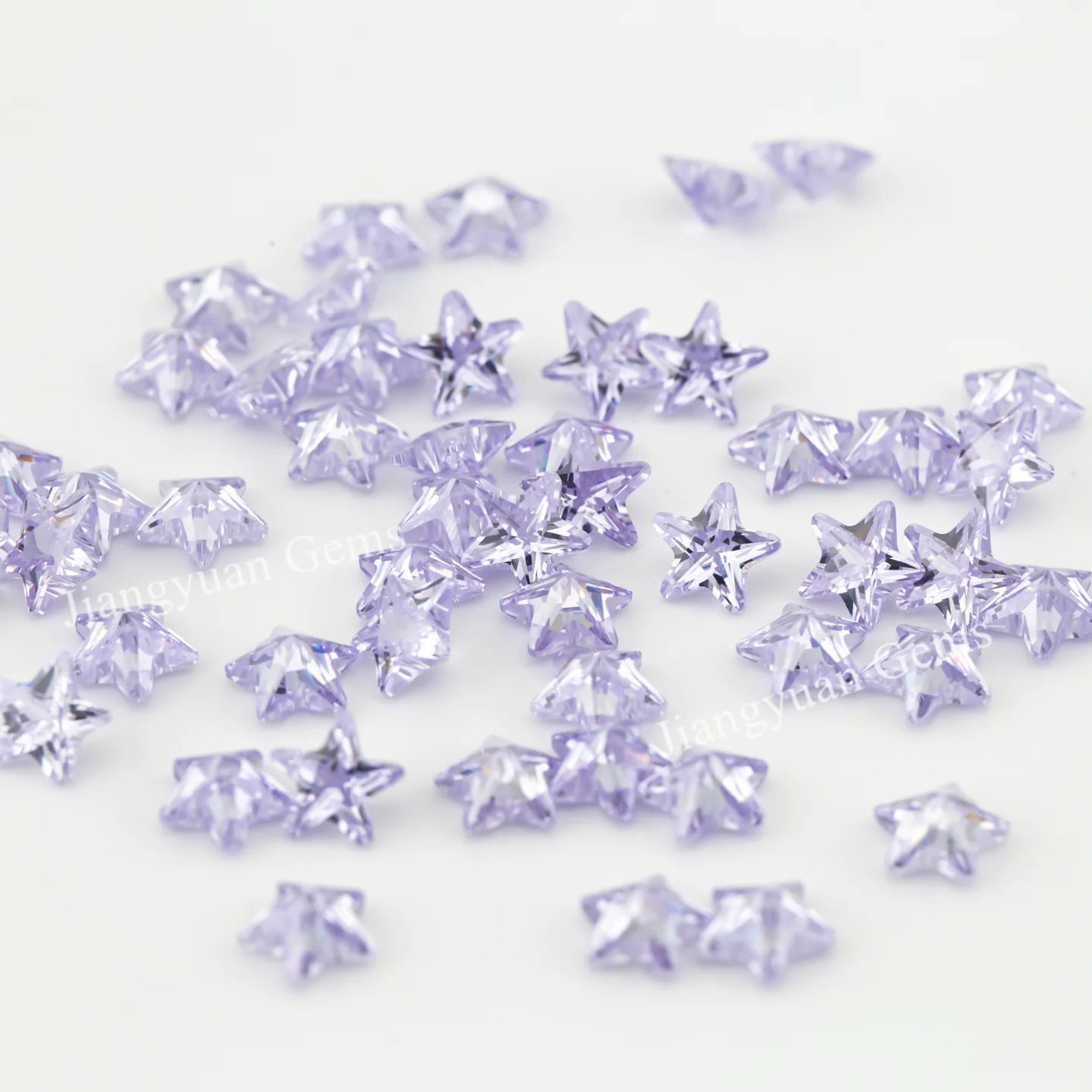 Größe 3x3mm ~ 10x10mm 5A Zirkon Sternform Verschiedene Farben Zirkonia Stein Lose CZ Synthetischer Edelstein für die Schmuckherstellung