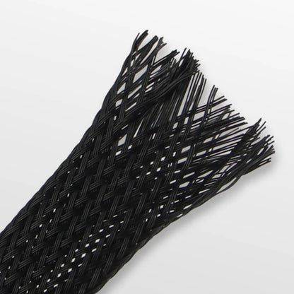 3 m/9,85 Fuß PET erweiterbarer geflochtener Schlauch, flexible Drahtgeflechthülle, schwarz, für TV-Audio-PC-Kabel, schützt vor Kauen von Haustieren