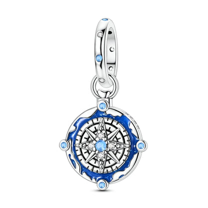 Blaue Serie aus 925er-Sterlingsilber, Eule, Schmetterling, Piratenschiff, Auto, Käfer, Clogs, Charm, passend für DIY-Armbänder, Halsketten, lustige passende Geschenke